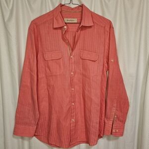 Tommy Bahama Men’s Long Sleeve Shirt – Linen-Cotton Blend – Size Small